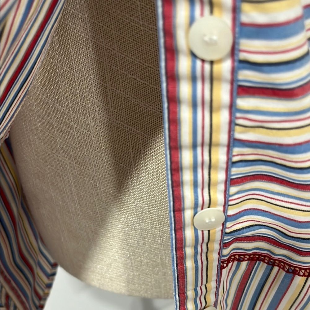 Napa Valley Vtg Patchwork Striped Button Down Shi… - image 4